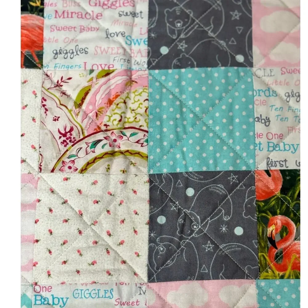 Handmade baby crib quilt 33